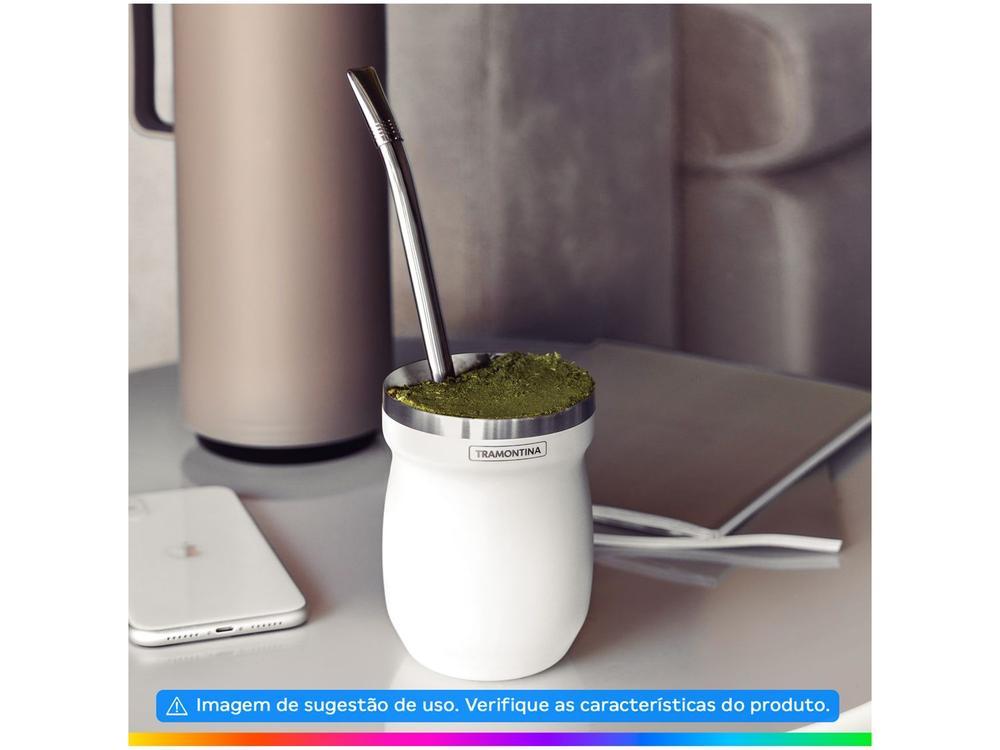 Cuia de Chimarrão e Tereré Térmica Inox Tramontina ILEX 61647210 Branco 240ml - 3