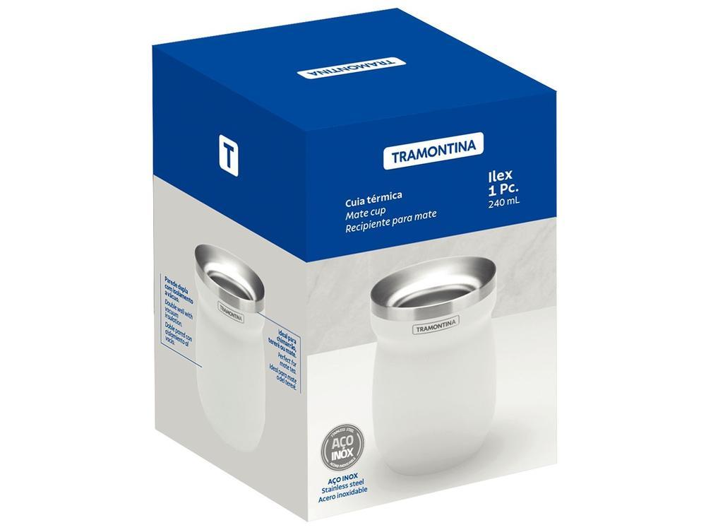 Cuia de Chimarrão e Tereré Térmica Inox Tramontina ILEX 61647210 Branco 240ml - 5
