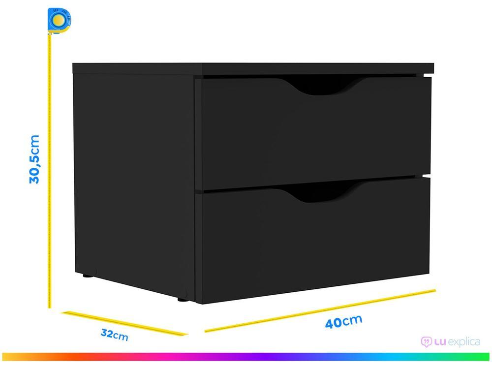 Gaveteiro para Quarto 2 Gavetas Multivisão Decore FLOW-UV-BR - 4