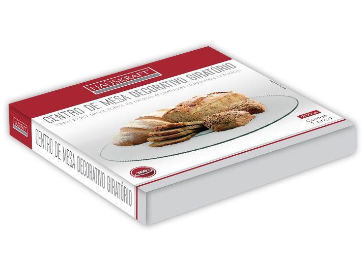 Centro de Mesa de Vidro Redondo Giratório Hauskraft GIR-017 - 2