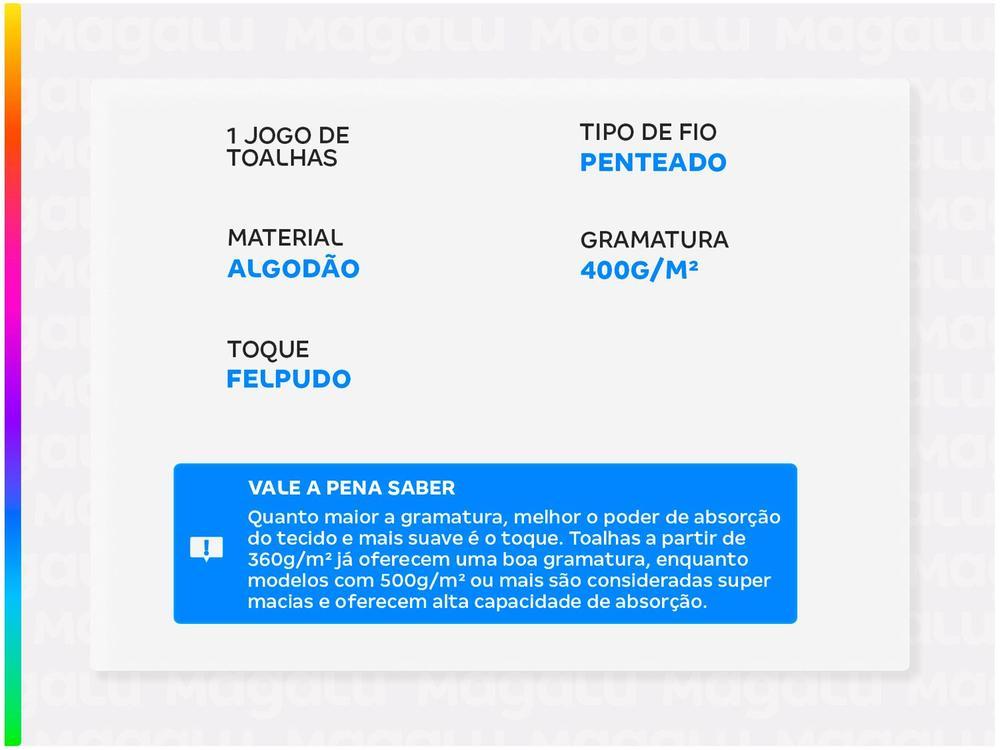 Jogo de Toalhas de Banho e Rosto Dohler de Algodão Premium Azul 4 Peças - 2