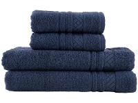 Jogo de Toalhas de Banho e Rosto Dohler de Algodão Premium Azul 4 Peças - 1