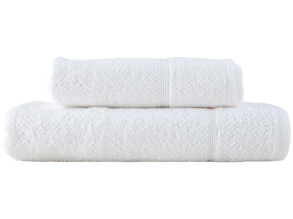Jogo de Toalhas de Banho Dohler 100% Algodão Kairo Branco 2 Peças - 1