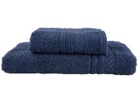 Jogo de Toalhas de Banho e Rosto Dohler de Algodão Premium Azul 2 Peças - 1