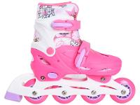 Patins in Line Infantil Princess Lulie Sport ML005 Rosa com Acessórios - 1