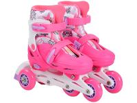 Patins in Line Infantil Princess Lulie Sport ML005 Rosa com Acessórios - 3