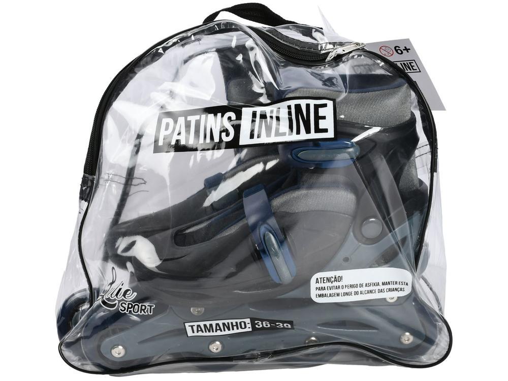 Patins in Line Lulie Sport ML008 Preto e Azul Escuro - 8
