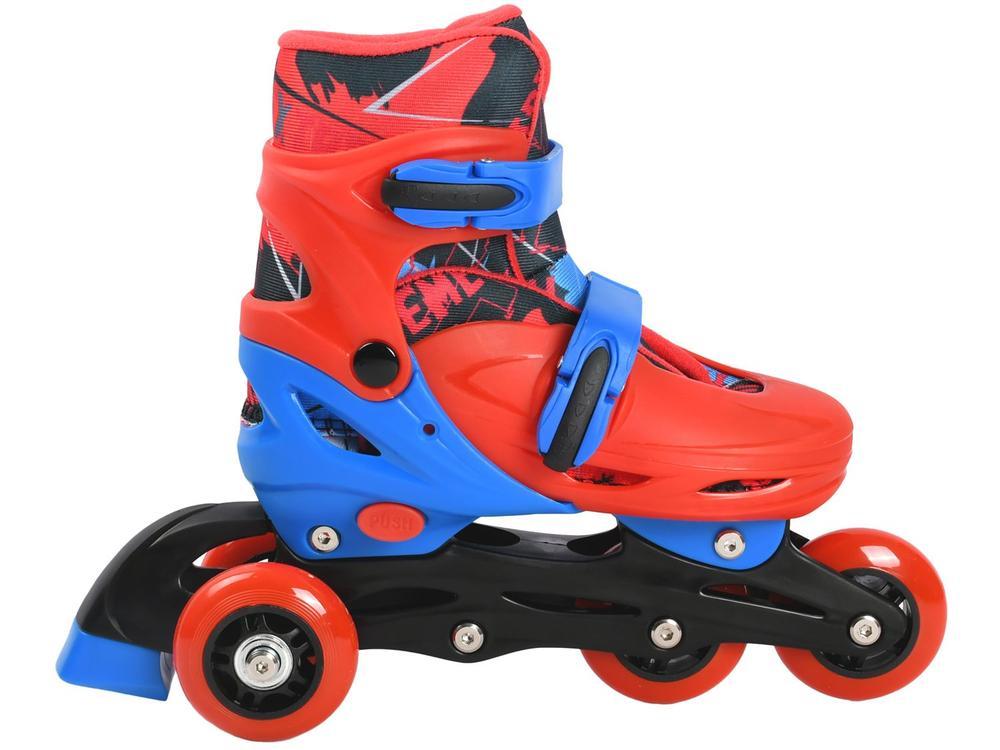 Patins in Line Infantil Xtreme Lulie Sport ML004 Vermelho Azul e Preto com Acessórios - 2