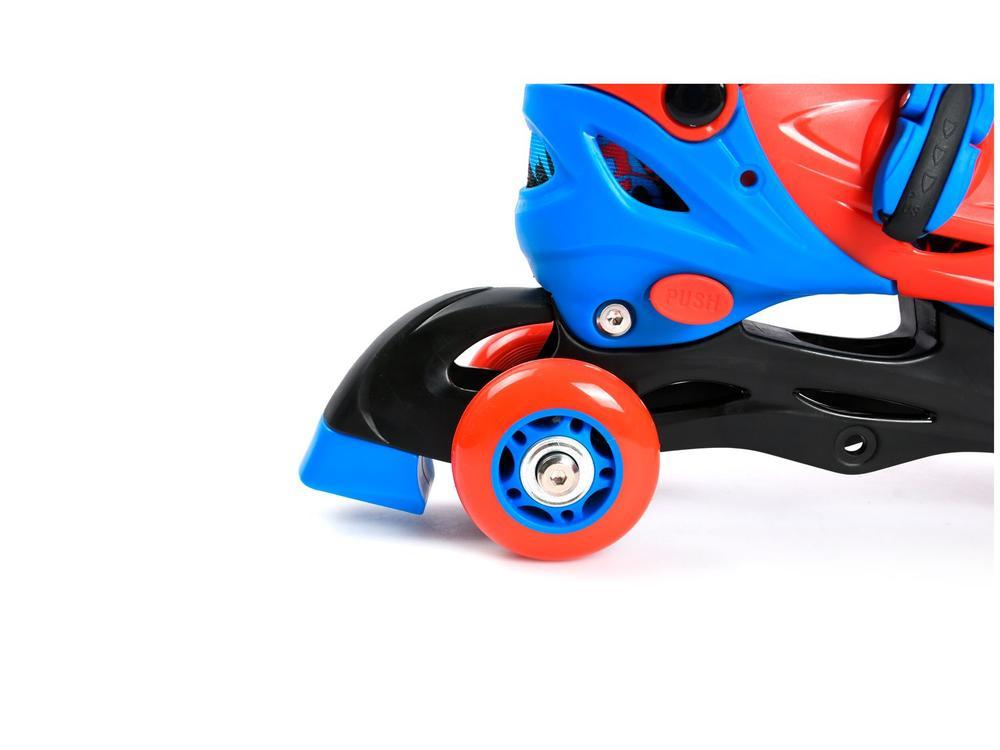 Patins in Line Infantil Xtreme Lulie Sport ML004 Vermelho Azul e Preto com Acessórios - 5