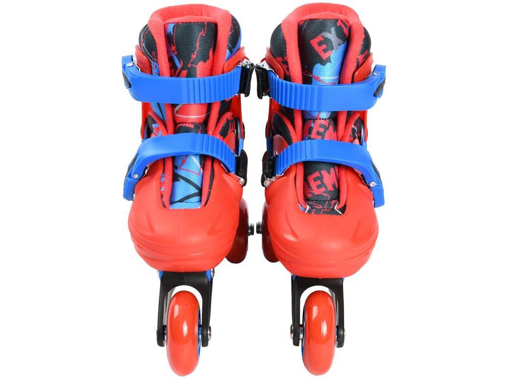 Patins in Line Xtreme Lulie Sport ML002 Vermelho Azul e Preto com Acessórios - 5