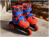 Patins in Line Xtreme Lulie Sport ML002 Vermelho Azul e Preto com Acessórios - 2