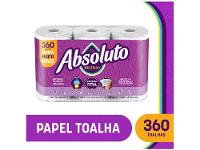 Papel Toalha Folha Dupla Bracell Absoluto 3 Rolos 360 Folhas - 5