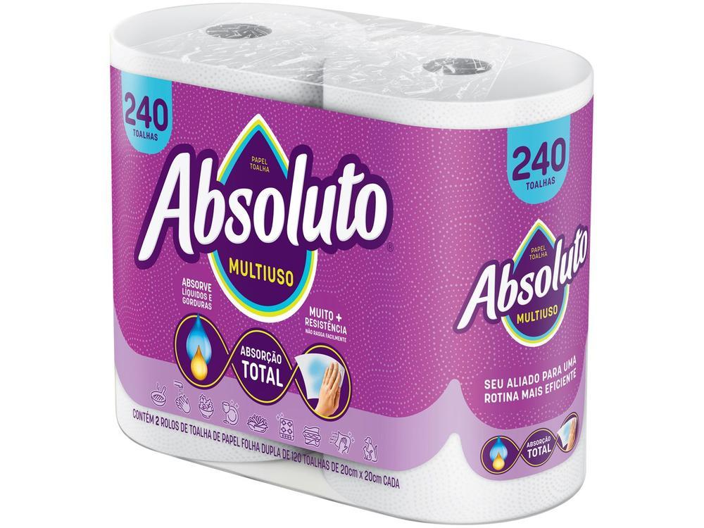 Papel Toalha Folha Dupla Bracell Absoluto 2 Rolos 240 Folhas - 1