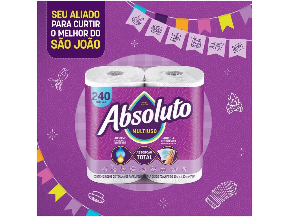 Papel Toalha Folha Dupla Bracell Absoluto 2 Rolos 240 Folhas - 2