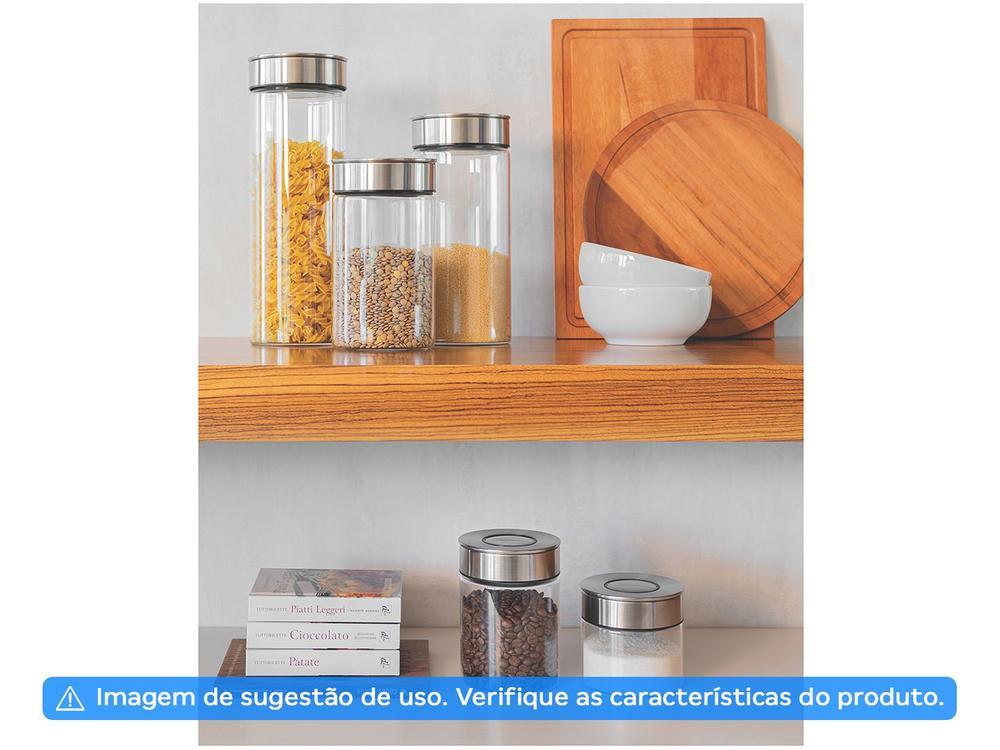 Pote de Vidro Hermético Tramontina com Tampa Redondo 400ml Purezza - 8