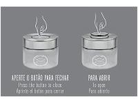 Pote de Vidro Hermético Tramontina com Tampa Redondo 400ml Purezza - 5