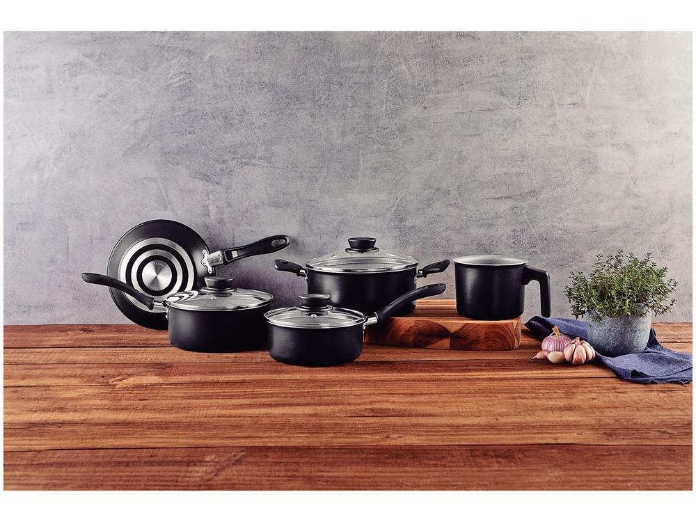 Jogo de Panelas Tramontina de Alumínio Preta 5 Peças Linz - 2