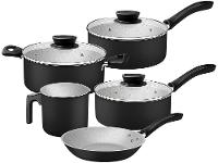 Jogo de Panelas Tramontina de Alumínio Preta 5 Peças Linz - 1