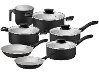 Jogo de Panelas Tramontina de Alumínio Preta 7 Peças Linz - 1