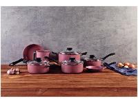 Jogo de Panelas Tramontina de Alumínio Rosa 7 Peças Linz - 2