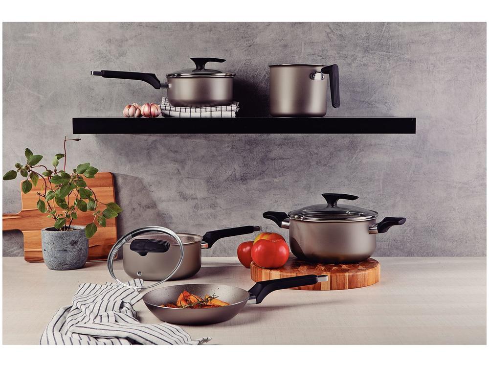 Jogo de Panelas Tramontina de Alumínio Amêndoa 5 Peças Milazzo - 2