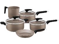 Jogo de Panelas Tramontina de Alumínio Amêndoa 5 Peças Milazzo - 1