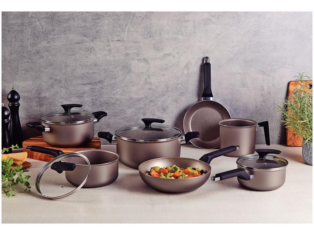 Jogo de Panelas Tramontina de Alumínio Amêndoa 7 Peças Milazzo - 2