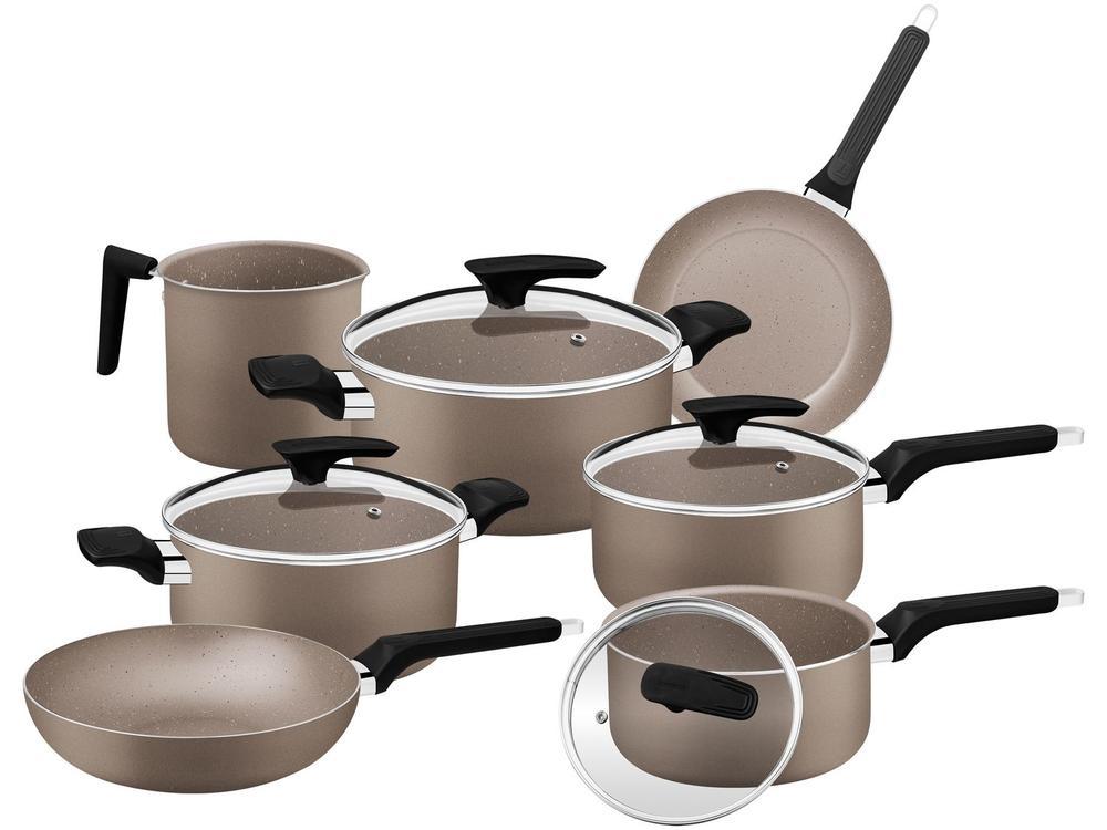 Jogo de Panelas Tramontina de Alumínio Amêndoa 7 Peças Milazzo - 3
