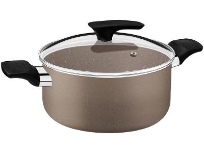 Jogo de Panelas Tramontina de Alumínio Amêndoa 4 Peças Milazzo