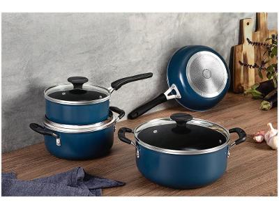 Jogo de Panelas Tramontina de Alumínio Azul Mediterrâneo 4 Peças Tunis