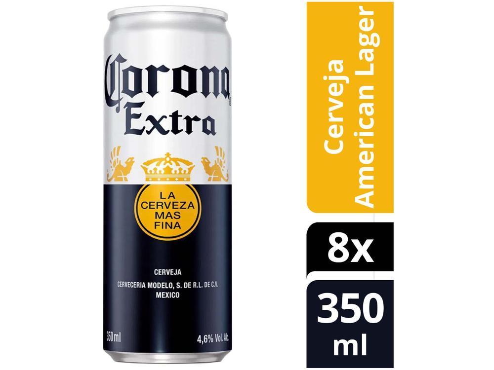 Cerveja Corona Extra Pilsen 8 Unidades Lata 350ml - 2