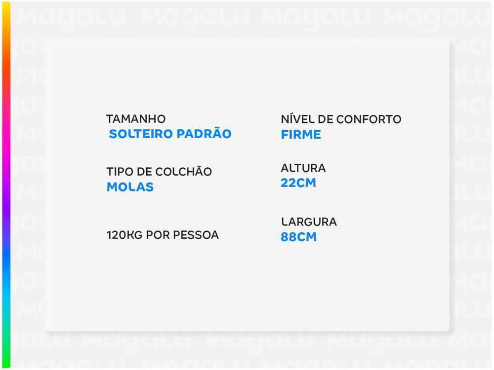 Colchão Solteiro Plumatex Colchões de Molas Ensacadas 22x88x188cm Alfa Maxx - 3
