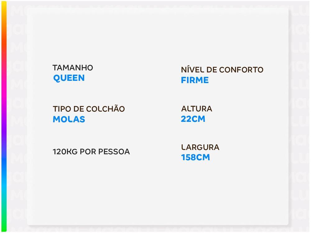 Colchão Queen Plumatex Colchões de Molas Ensacadas 22x158x198cm Alfa Maxx - 3