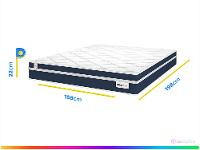 Colchão Queen Plumatex Colchões de Molas Ensacadas 22x158x198cm Alfa Maxx