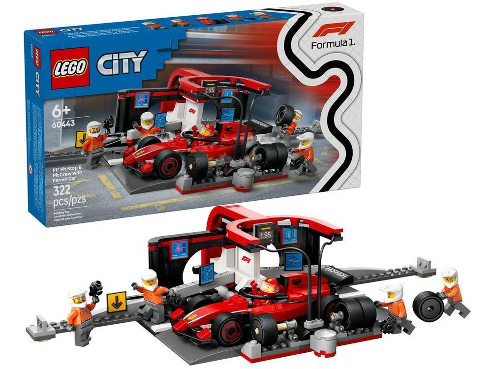 LEGO Pit Stop e Equipe de Box de F1 com Carro da  - 1