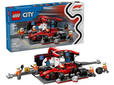 LEGO Pit Stop e Equipe de Box de F1 com Carro da 