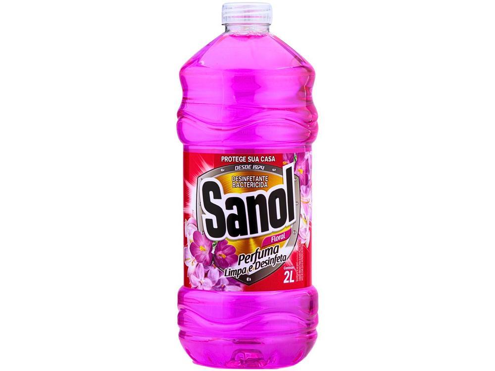 Desinfetante Líquido Sanol 2001 Concentrado Floral 2L - 1