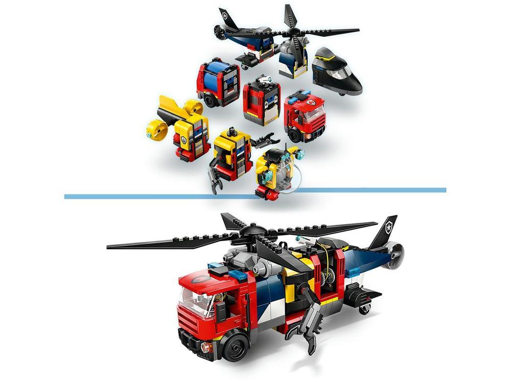 LEGO Remix de Helicóptero, Caminhão dos Bombeiros  - 6