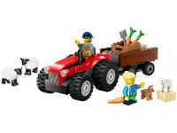 LEGO Trator de Fazenda Vermelho com Trailer e  - 8