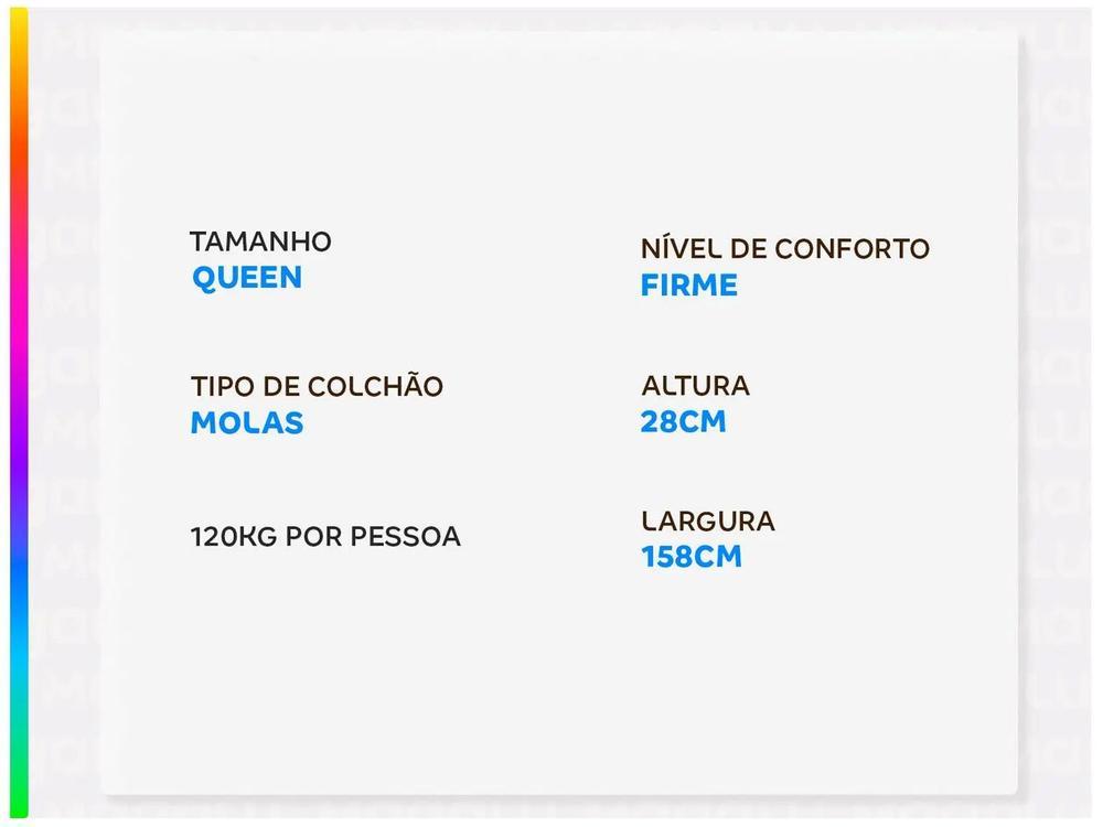 Colchão Queen Plumatex Colchões de Molas Ensacadas 28x158x198cm Turim Maxx - 3