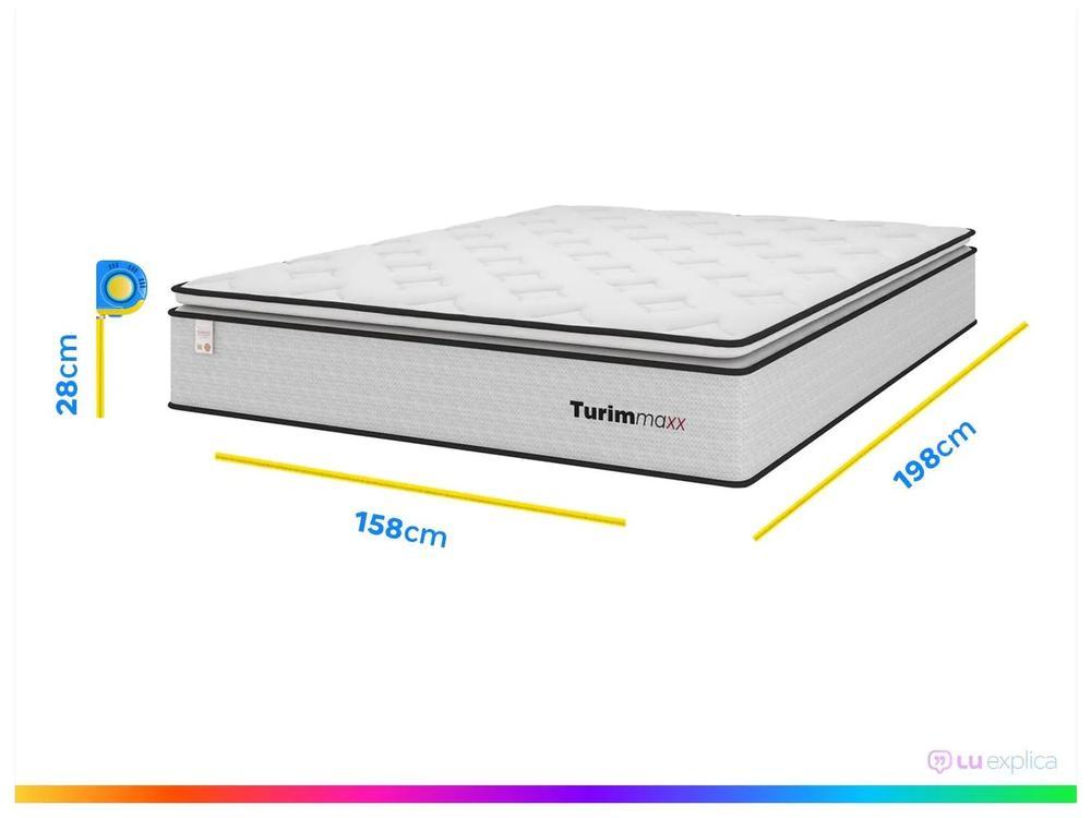 Colchão Queen Plumatex Colchões de Molas Ensacadas 28x158x198cm Turim Maxx - 4