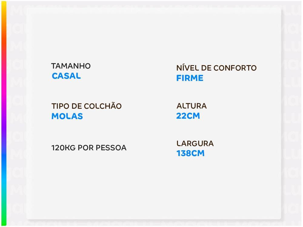 Colchão Casal Plumatex Colchões de Molas Ensacadas 22x138x188cm Alfa Maxx - 3