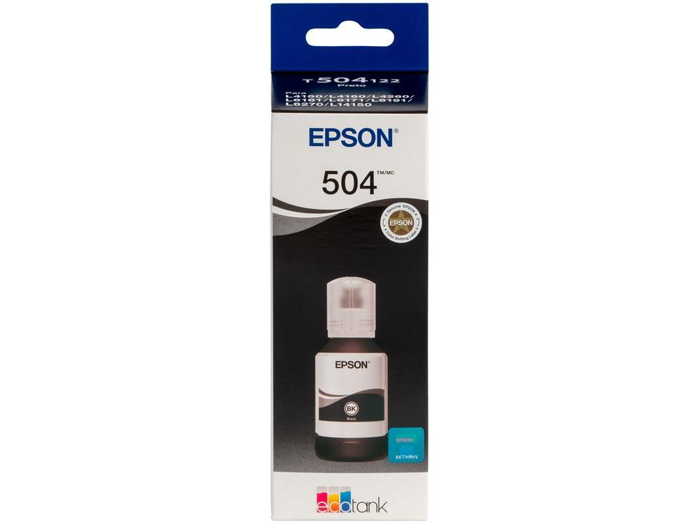 Garrafa de Tinta Epson EcoTank T504 Preto Original Refil - 3