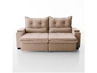 Sofá 4 Lugares Retrátil Reclinável Veludo Select Bloom Sol Colchões e Estofados - 2