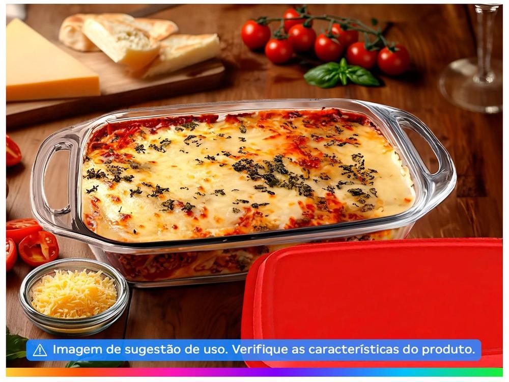 Assadeira de Vidro Retangular com Alças Marinex Seletta - 3