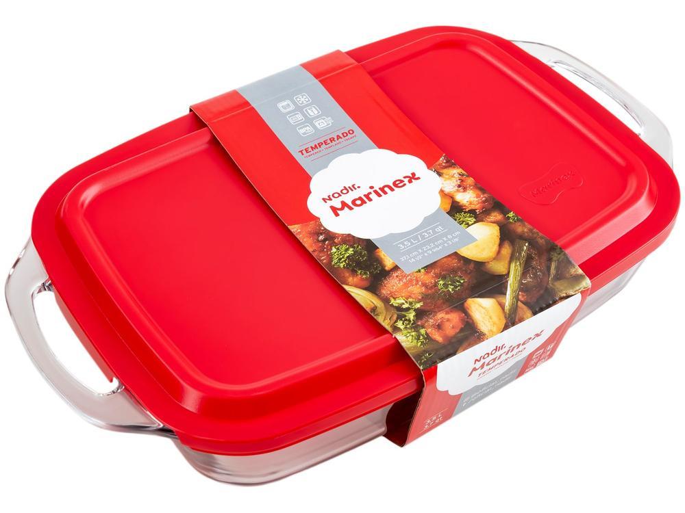 Assadeira de Vidro Retangular com Alças Marinex Seletta - 9