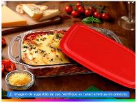 Assadeira de Vidro Retangular com Alças Marinex Seletta - 2