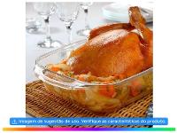 Assadeira de Vidro Retangular com Alças Marinex Seletta