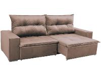 Sofá 3 Lugares Retrátil Reclinável Veludo Select Londrino Sol Colchões e Estofados - 1