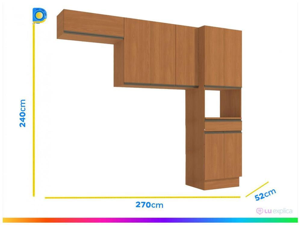 Armário de Cozinha Compacta Kappesberg Maxxi 8 Portas 1 Gaveta - 3